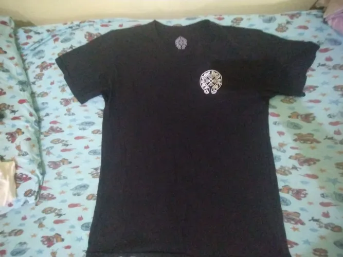 blusa manga curta preta, chrome hearts, tamanho GG