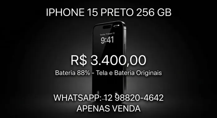 IPHONE 15 256 GB PRETO