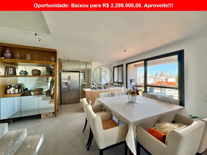 Cobertura no Juvevê com Terraço para SPA | 3 Quartos | Suíte com sacada |122m² | Prédio No