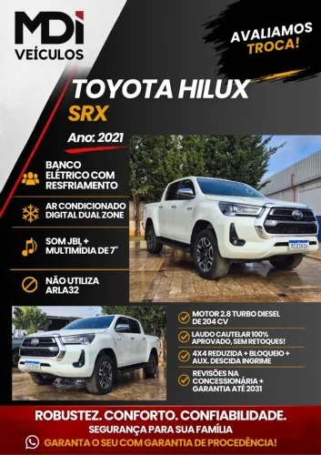 Toyota Hilux CD SRX 4X4 2.8 TDI 16V Diesel Aut. 2021