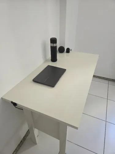 Escrivaninha Dalla Costa 2 Gavetas Branca 115cm