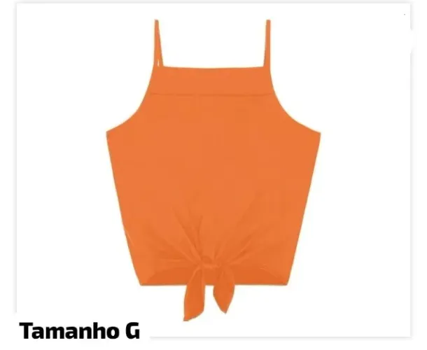 Blusa de Alça Rovitex Laranja Tam G Leve