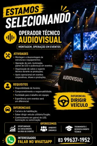 Vaga para Free-lancer Eventos 