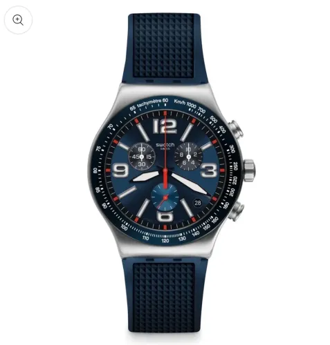 Relógio Swatch Blue Grid Irony Chronograph YVS454 - Novo, Nunca Usado