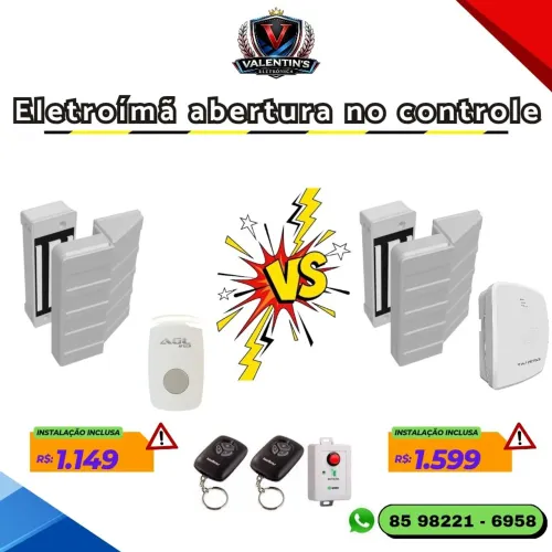 Eletroímã abertura controle remoto