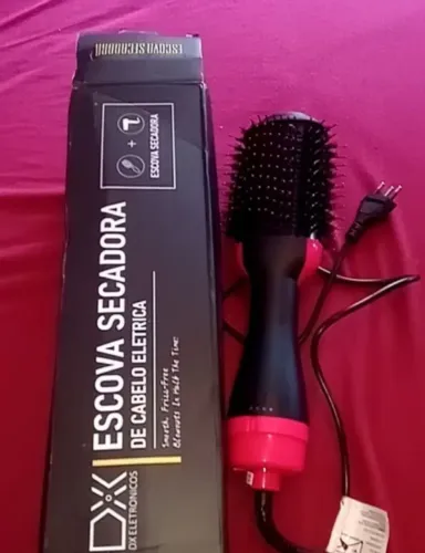 Escova Secadora Alisadora 2 em 1 DX Eletrônicos Cabelo Liso Salão Casa