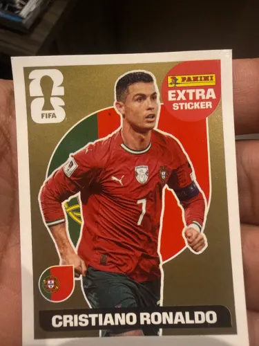 Figurinha Extra Sticker Gold (CR7) - Copa do Mundo FIFA 2026