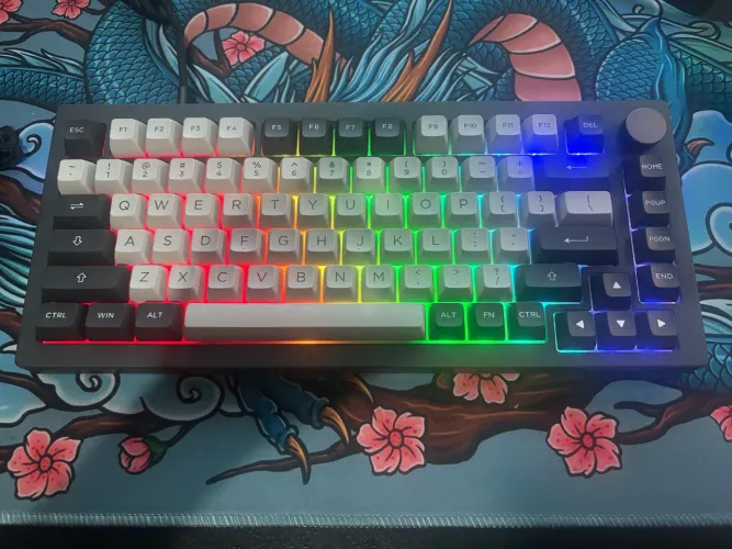 Teclado Akko 5075 Drácula cream Yellow 