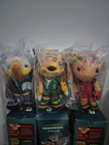 Kit com 3 Mascotes Rexona Copa 2026