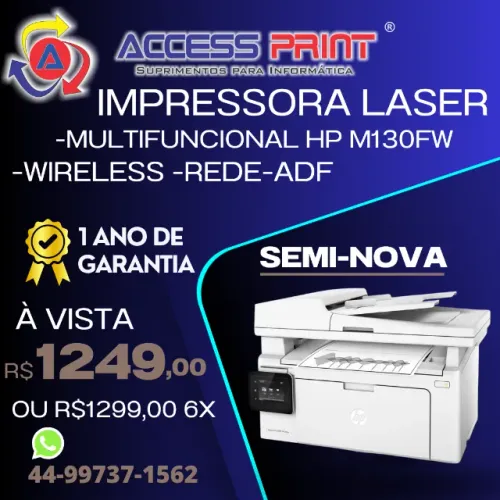 impressora laser hp multifuncional wireless M130fw