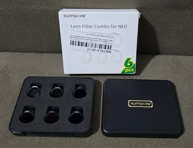 KIT DE FILTROS ND E CPL PARA O DRONE DJI NEO 1 ZERO, NA CAIXA 