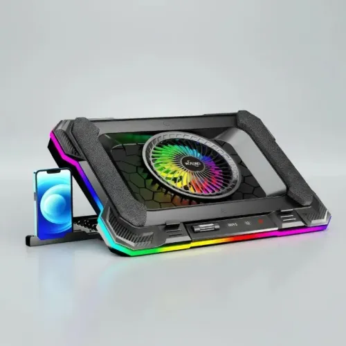 Suporte Para Notebook 19 Gamer Base Cooler Led Rgb Laptop