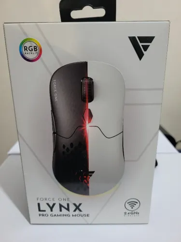 Mouse Gamer Force One Lynx Wireless 19k Dpi 7 Botões Rgb Cor Preto