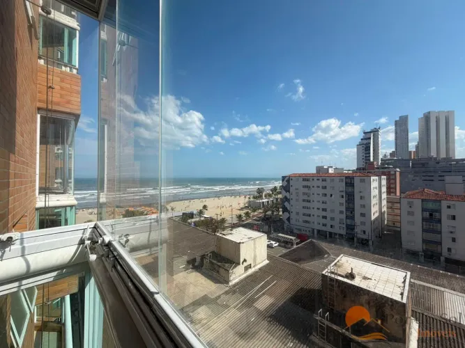 Apartamento Reformado e Mobiliado, Vista Mar, 2 Dormitórios - Boqueirão, Praia Grande/SP