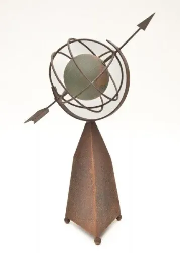 Estatua astronomica rara - esfera armilar decorativo. Importado.