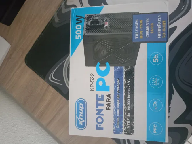 Fonte de Alimentação 500w Real Para Pc Gamer Bivolt 20/24pinos Computador