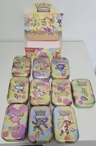 10 latas vazias Pokemon 151 - Mini Tin