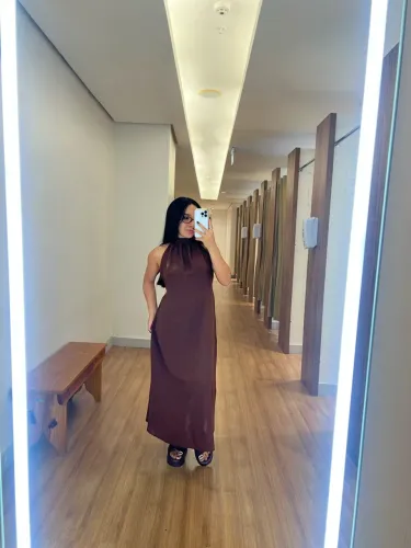 Vestido longo Costa nua 
