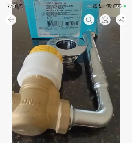 Torneira Parede Lav Pressmatic Antivadalismo Docol