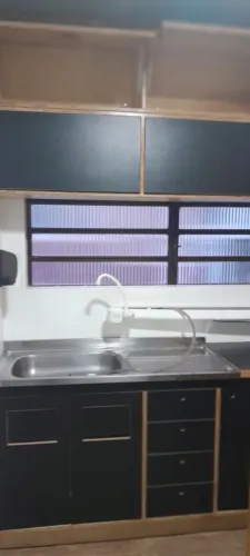 Armário para cozinha em mdf cru e preto...completo. 