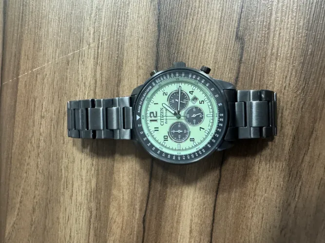 Relógio Citizen Pilot Chrono Full Lume CA4507-84x Eco-Drive