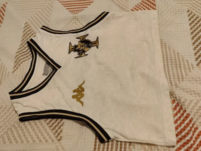 Regata Vasco Kappa Branca com Dourado