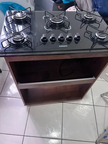 Vendo Cooktop 5 bocas + armário funcional 
