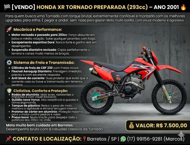 XR tornado trilha