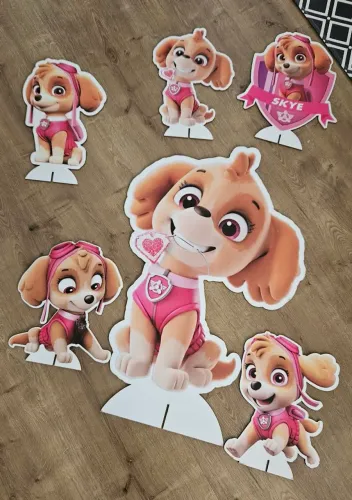 Displays e painel Skye Patrulha Canina