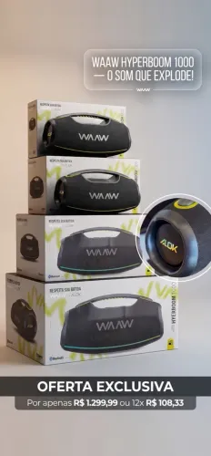 Caixa de som WAAW Hyperboom 1000 180W