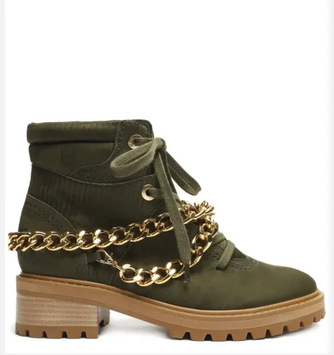 Schutz - Bota Tratorada Nobuck Corrente Verde-Militar