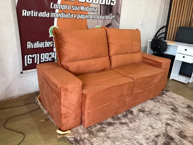 Sofa retrátil reclinável novo ( entrego )