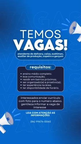 VAGAS DE EMPREGO