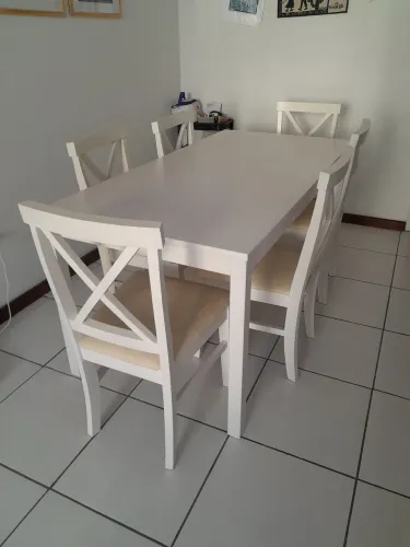 Conjunto Mesa de Jantar de Madeira Tok Stok