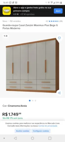Vendo guarda roupa semi novo 