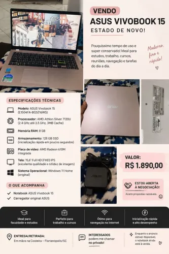 Vendo notebook 