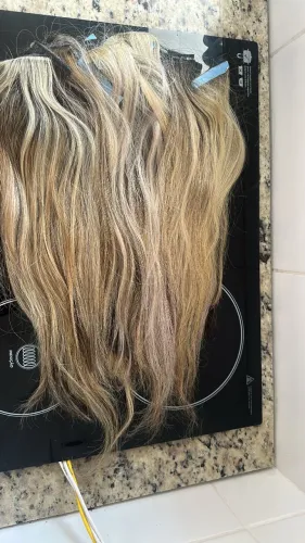 Cabelo humano brasileiro 55cm costurado