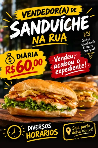 Vendedor de rua / Preferência pra quem mora em Campo Grande