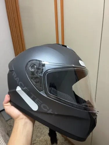 Capacete RaceTech Hit novo cinza