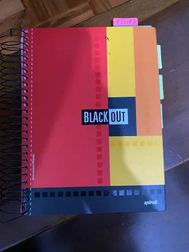 Caderno usado, com 310 folhas em branco. As usadas foram retiradas.