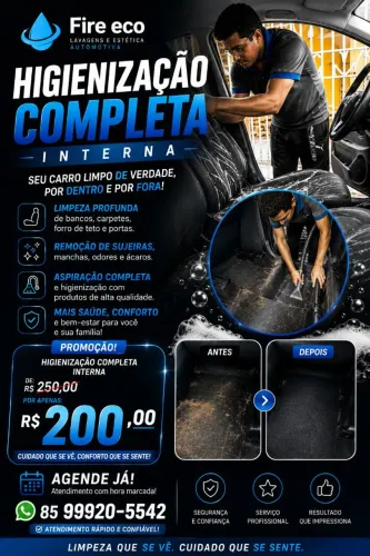 Higienização interna completa
