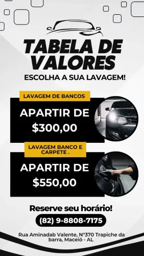 Higienização de bancos de carros e sofá 