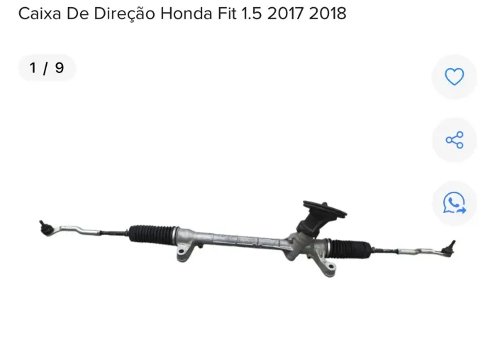 CAIXA DE DIREÇÃO HONDA FIT 2017 2018