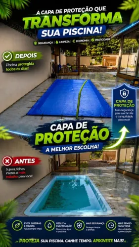 Capa de proteção para piscina