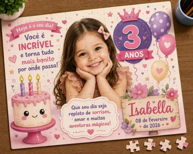 Quebra Cabeça Personalizado 24 peças
