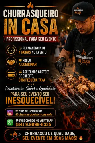 CHURRASQUEIRO PARA SEU EVENTO | NATAL E REGIÃO<br>