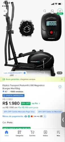 Eliptico/ transport - usado