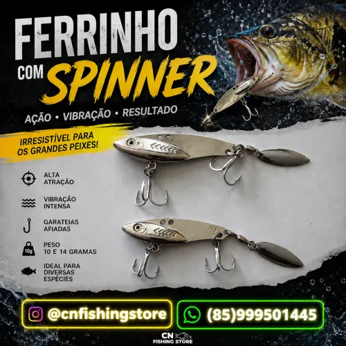 Isca artificial ferro spinner 10 ou 14g