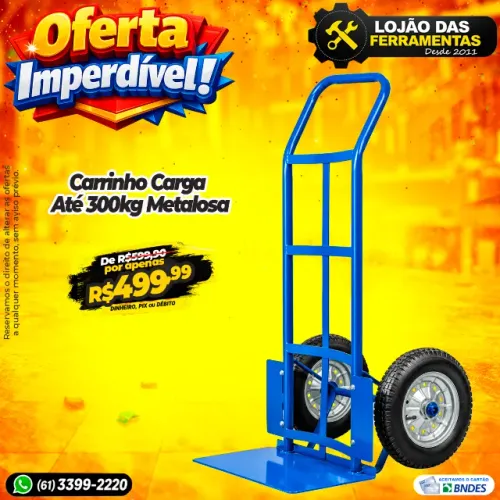 Carrinho de Carga Até 300kg Metalosa