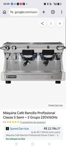 Máquina de café mais moedor